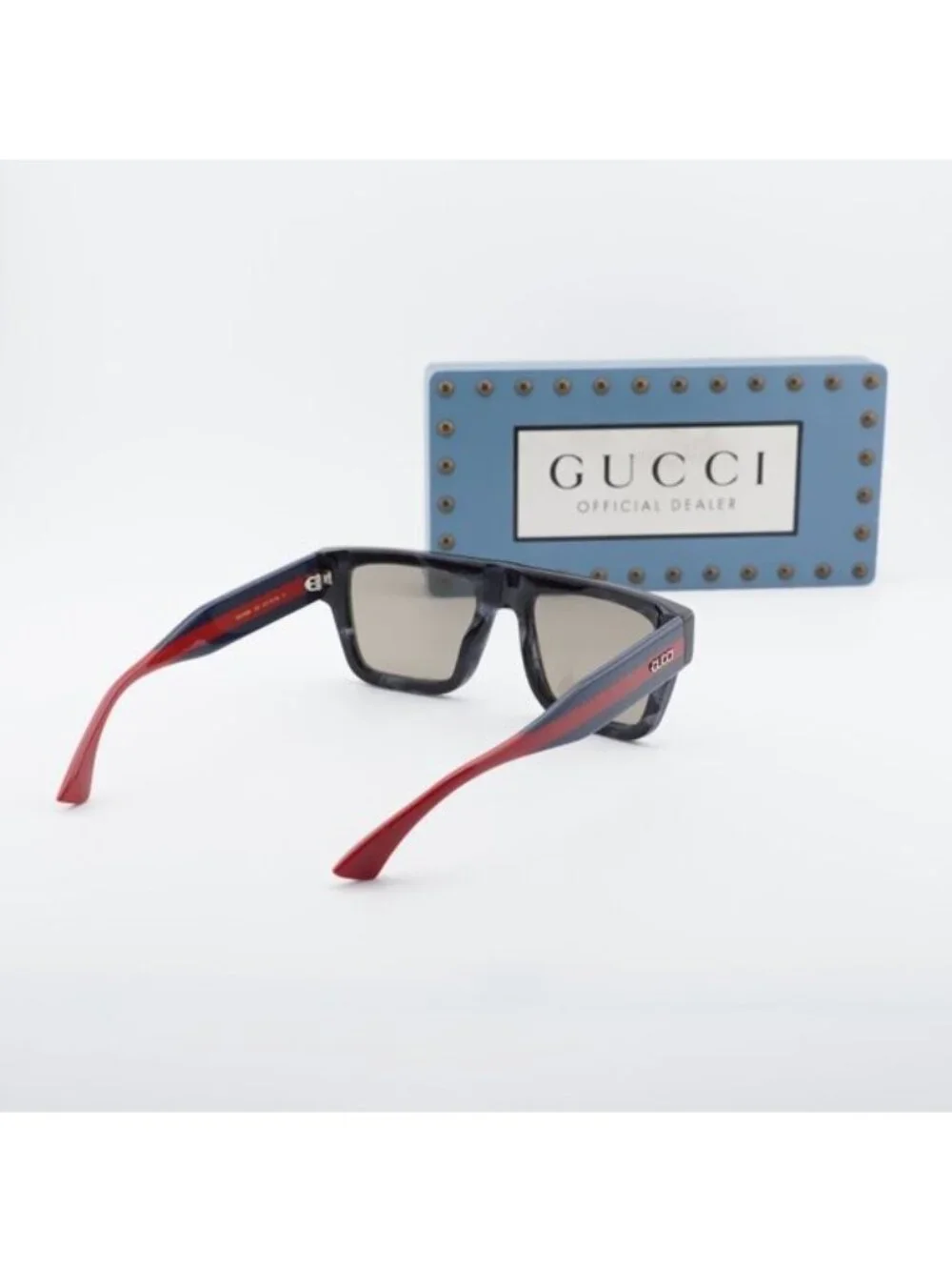 Gucci GG1868S 004 Square Sunglasses - Havana Blue Red\ Brown